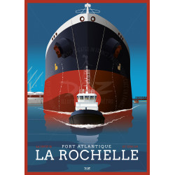 Affiche DOZ Port Atlantique La Rochelle - Le remorqueur