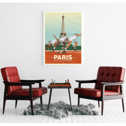 Affiche DOZ - Paris Jeux Olympiques 1924 - 2024 - Tour Eiffel