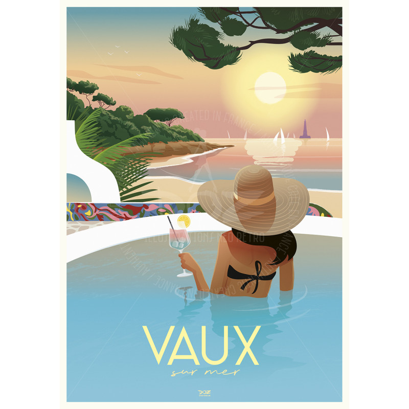 DOZ poster - Vaux-sur-mer - Nauzan beach and White House