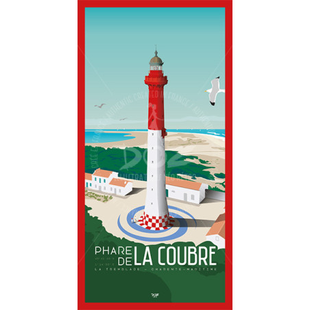 DOZ Postcard - Coubre Lighthouse seen from a seagull