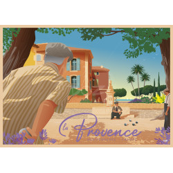 Affiche DOZ - La Provence - la Pétanque