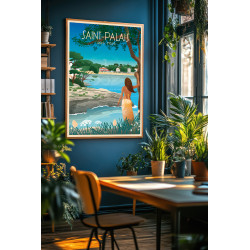 Affiche DOZ - Saint-Palais-sur-Mer - Plage du Bureau