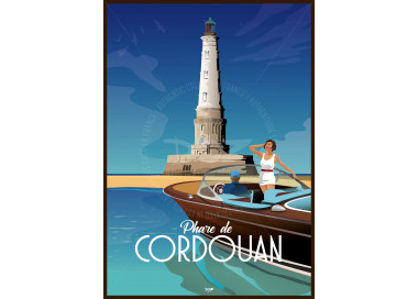 Affiche DOZ Le Phare de Cordouan bateau