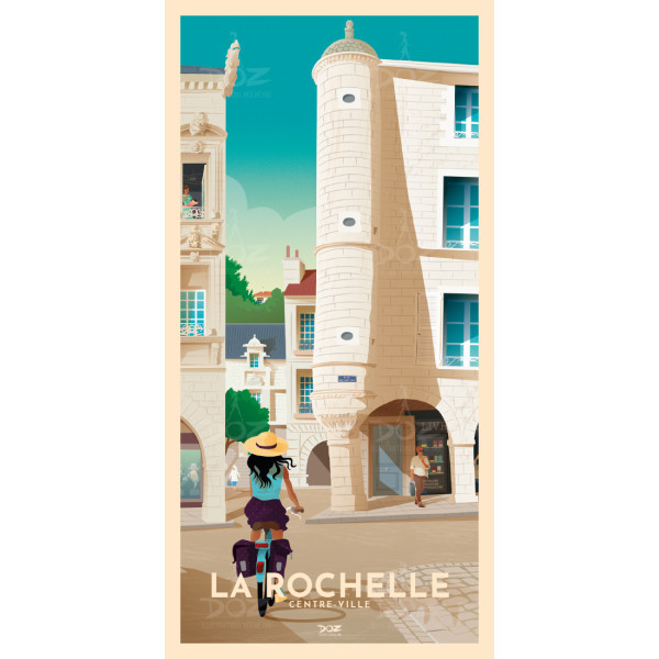 Carte Postale DOZ - La Rochelle Centre-ville