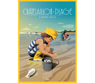 Affiche DOZ Châtelaillon-Plage - Marée Basse