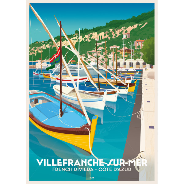 Affiche DOZ - Villefranche-sur-mer - La Darse
