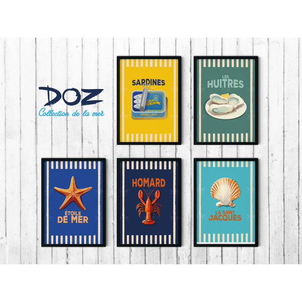 DOZ Poster - Sea Collection - Oysters