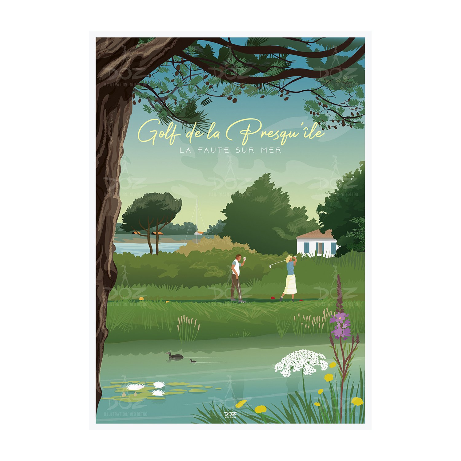 Affiche DOZ - Golf de la Presqu'île - La Faute-sur-Mer