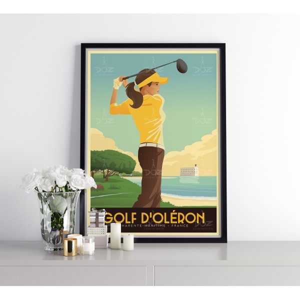 DOZ Poster - Golf - Oléron island and Fort Boyard