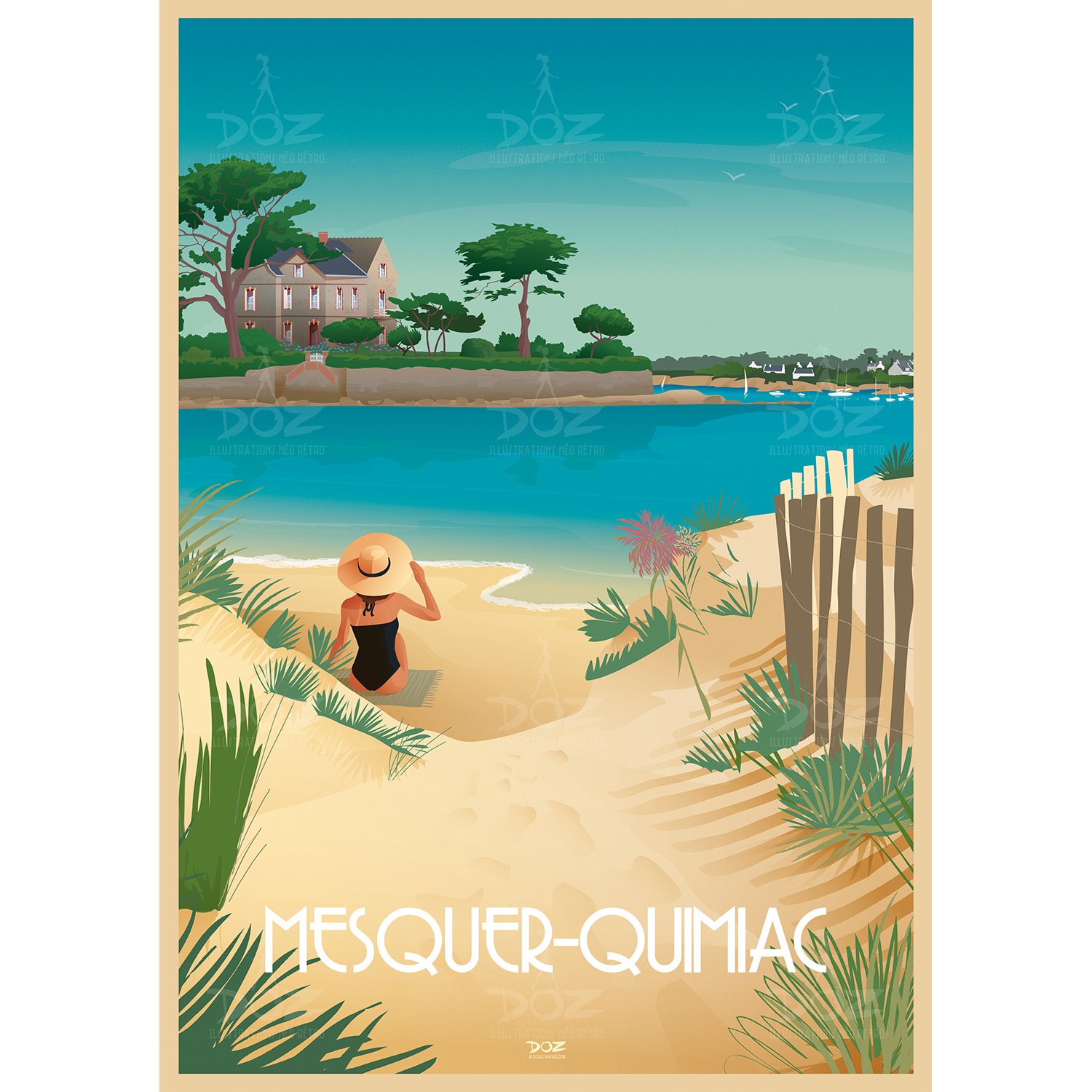 Affiche DOZ - La Baule - Mesquer-Quimiac - plage