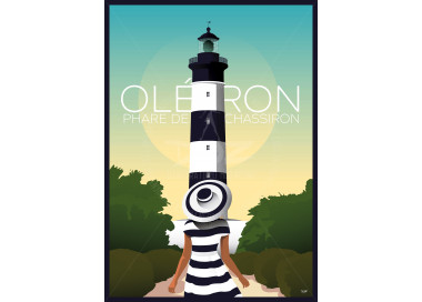 Affiche DOZ Ile d'Oléron - Le phare de chassiron