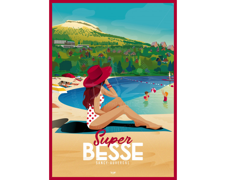 Affiche DOZ Super-Besse - plage