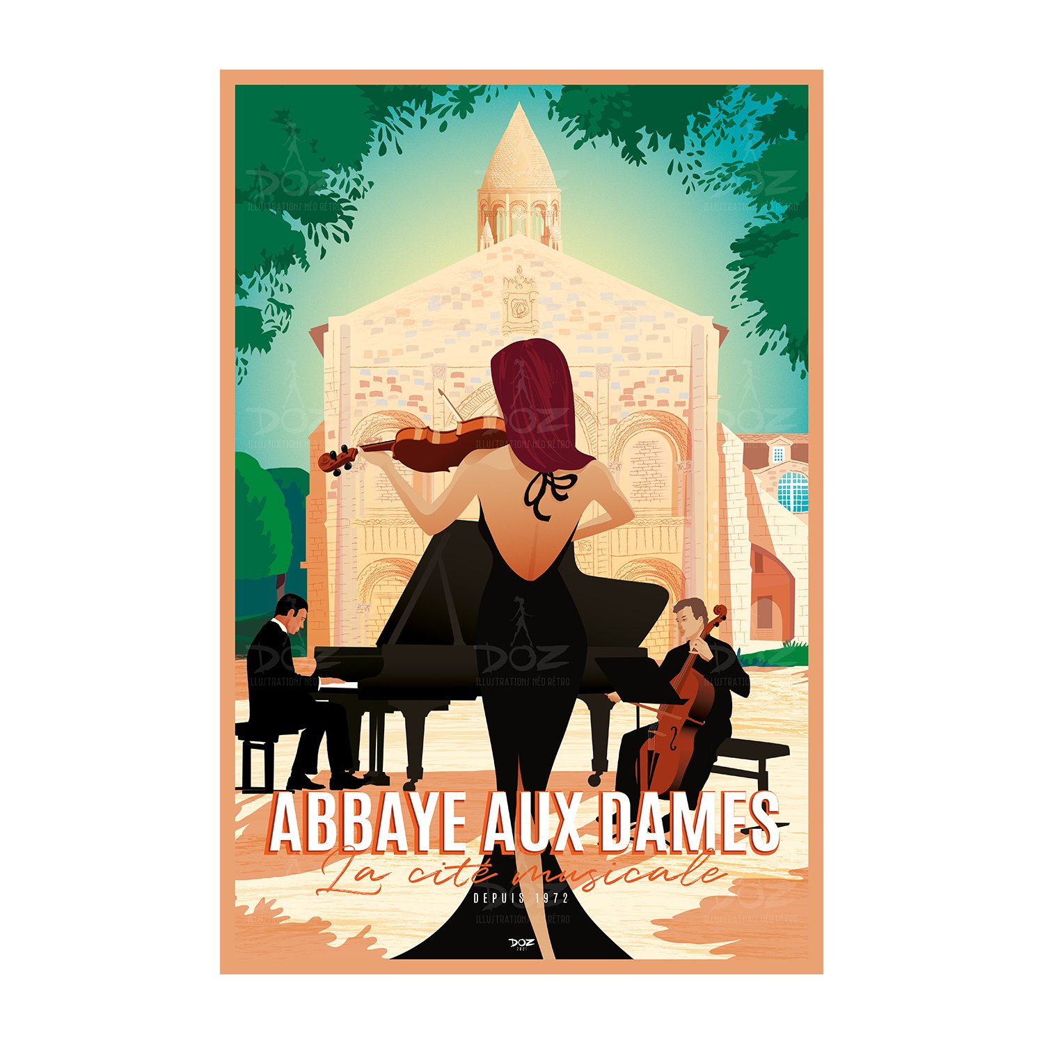 Affiche DOZ - Saintes - Abbaye aux Dames