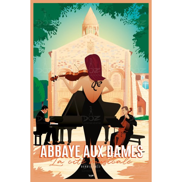 Affiche DOZ - Saintes - Abbaye aux Dames