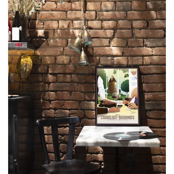 Poster DOZ Gastronomy, Burgundy, Charolles