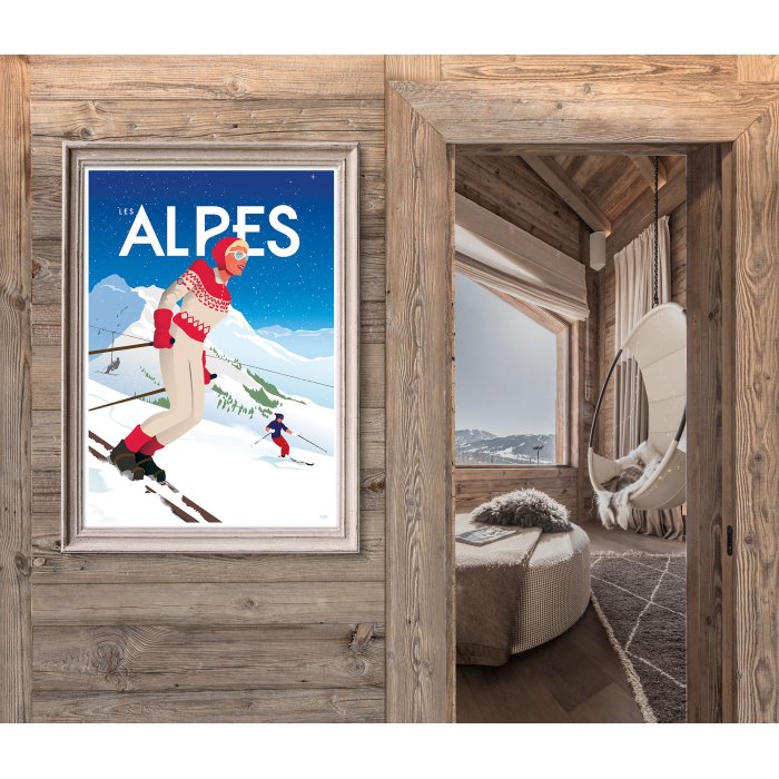 Affiche DOZ Les Alpes ski