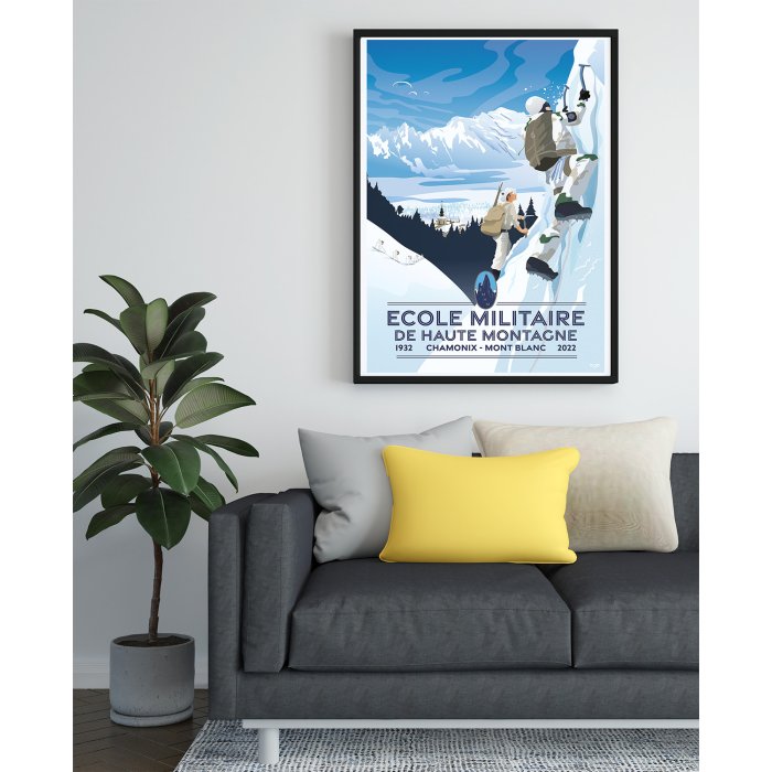 Affiche DOZ Ecole Militaire de Haute Montagne Chamonix