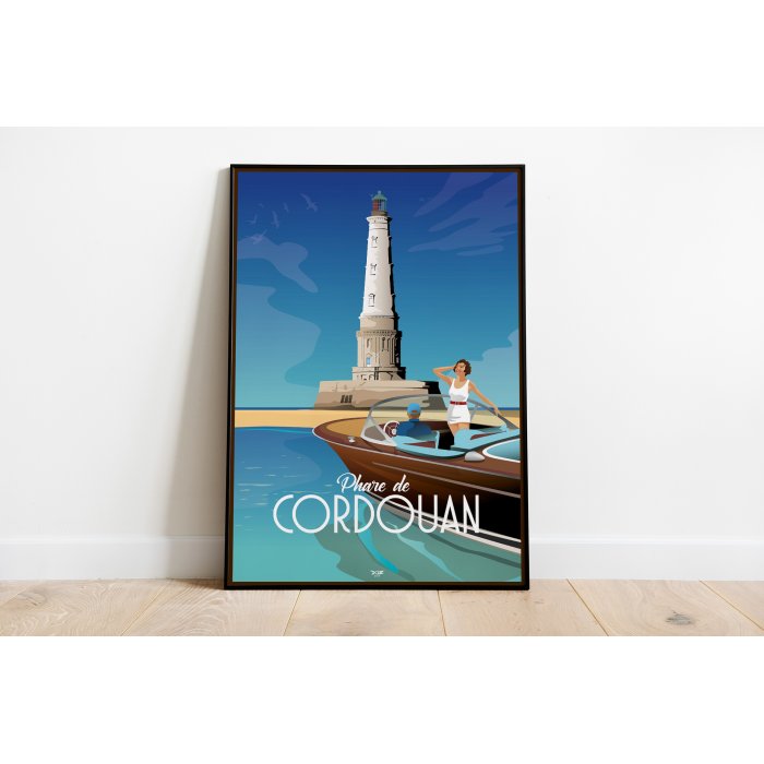 Affiche DOZ Le Phare de Cordouan bateau
