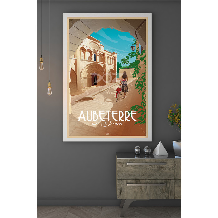 Affiche DOZ - Aubeterre-sur-Dronne - l'église