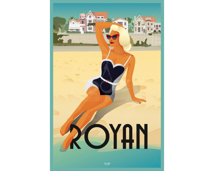 Affiche DOZ Royan La Baigneuse