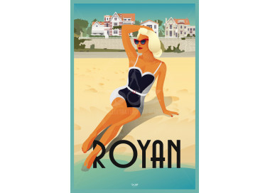 Affiche DOZ Royan La Baigneuse