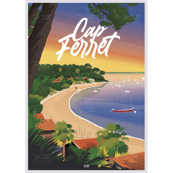 Affiche DOZ - Cap Ferret -...