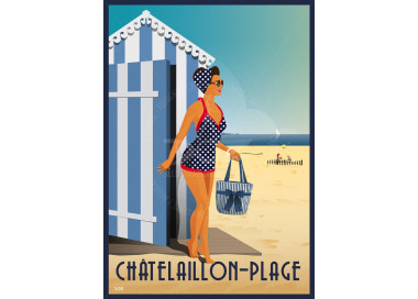 Affiche DOZ Châtelaillon-plage - la cabine