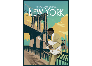 Affiche DOZ New York - Le pont de Brooklyn