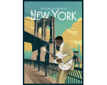 DOZ New York Poster - The Brooklyn Bridge