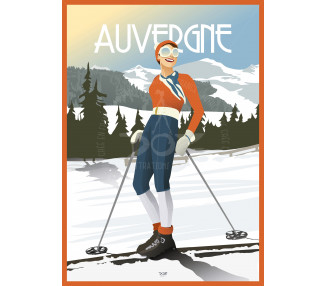 Affiche DOZ Auvergne - ski