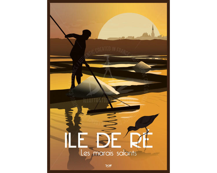 Affiche DOZ Ile de Ré - Les Marais salants