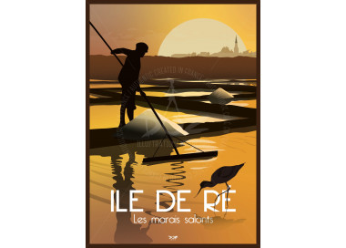 Affiche DOZ Ile de Ré - Les Marais salants