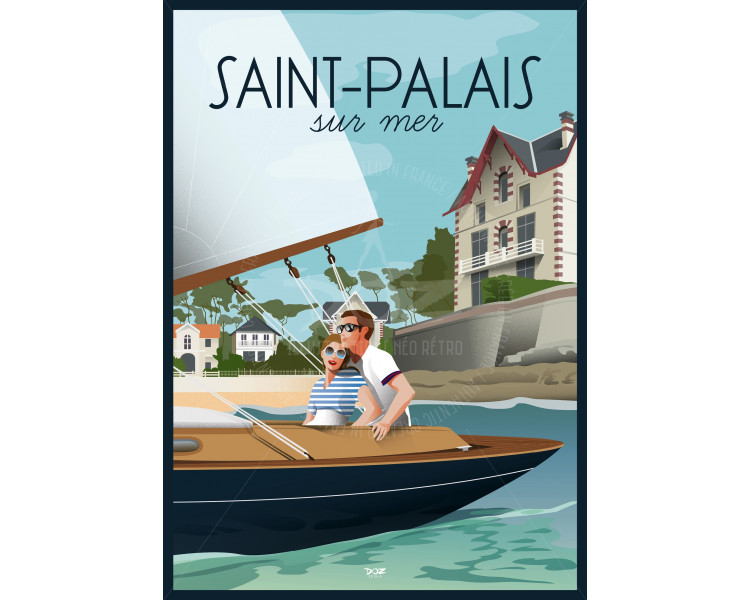 Affiche DOZ Saint Palais sur Mer - Voilier
