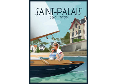 Affiche DOZ Saint Palais sur Mer - Voilier