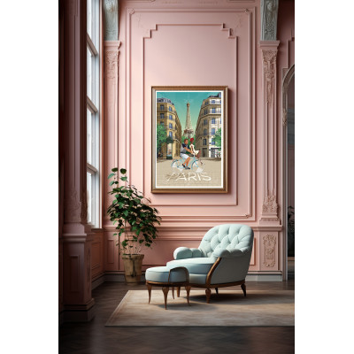 DOZ Poster - Paris - Haussmann and the Eiffel Tower