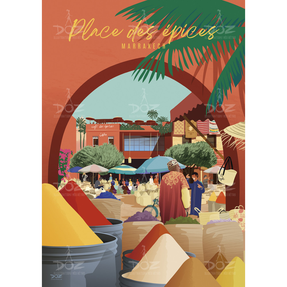 DOZ Poster - Marrakech - Spice Square