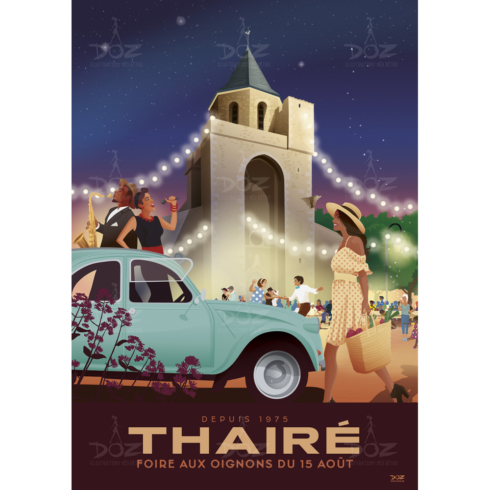 Affiche DOZ - Thairé - 50 ans Foire aux Oignons Affiche DOZ - Thairé - 50 ans Foire aux Oignons