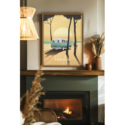 Affiche DOZ Combi, plage, surf et Sunset