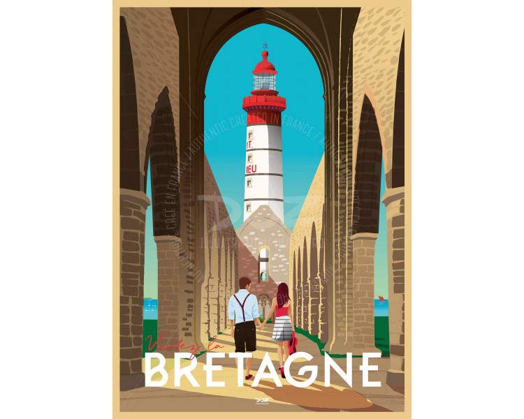 Poster DOZ Brittany - Lighthouse Saint Mathieu