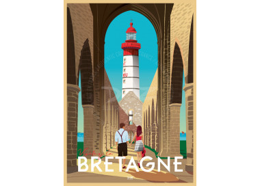 Affiche DOZ Bretagne - Phare Saint Mathieu