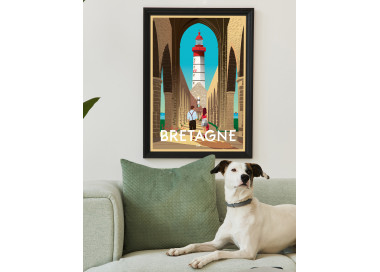Affiche DOZ Bretagne - Phare Saint Mathieu