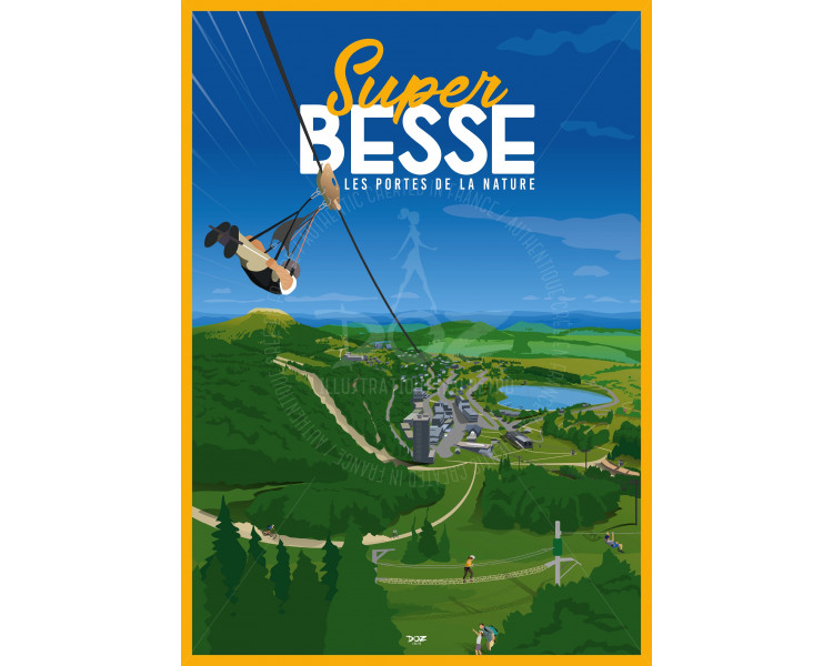 Affiche DOZ Super-besse, Tyrolienne