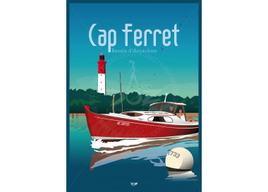 Affiche DOZ Cap Ferret - Bassin d'Arcachon