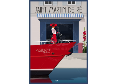 Affiche DOZ Ile de Ré - Saint Martin de Ré - Amour des îles