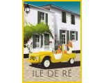 Poster DOZ Ile de Ré - Méhari yellow