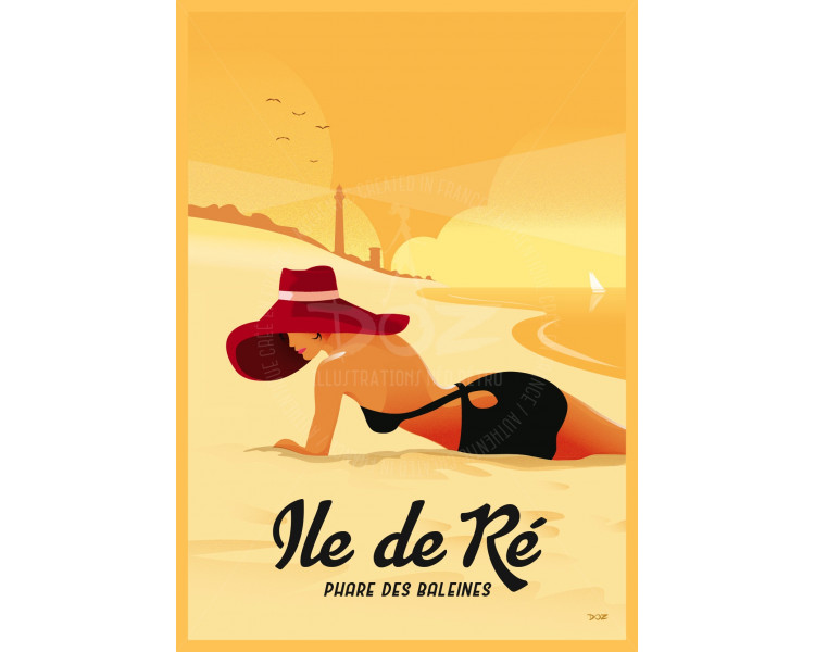 Affiche DOZ Ile de Ré - Le Phare