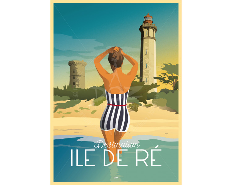 Doz Poster Destination Ile de Ré - The Lighthouse of whales