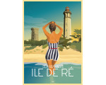 Affiche DOZ Destination Ile de Ré - Le Phare des Baleines