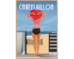 Affiche DOZ Châtelaillon-plage - Chapeau rouge