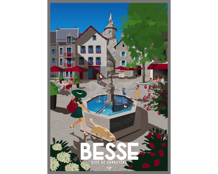Poster DOZ affiches vintage - Besse - Auvergne